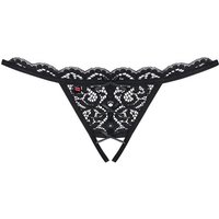 Obsessive - String en dentelle sans entrejambe - Noir