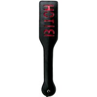 Easytoys Fetish - Tapette à fessée noire en cuir - Bitch