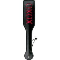 Easytoys Fetish - Tapette à fessée noir en cuir - XOXO