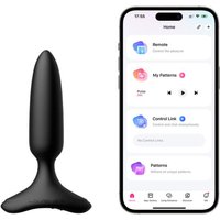 Lovense - Hush 2 Plug Anal Vibrant Avec Application - Noir