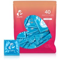 EasyGlide - Ribs and Dots Kondome - 40 Stück EasyGlide - Ribs and Dots Kondome - 40 Stück