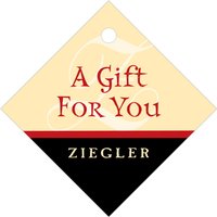 custom small diamond tags - gold and red - 23rd avenue (set of 36)
