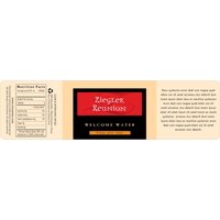 custom bottled water labels - red and gold - 23rd avenue (set of 5)