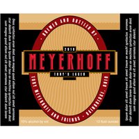 beer bottle labels - red and gold - teutonic (set of 6)