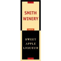 tall custom labels - gold and red - urban (set of 250)