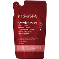 Compras acima de R$ 219 ganham de brinde o Refil Loção Aveludada Desodorante Corporal Nativa SPA Cereja Rouge 350ml. Promoção exclusiva para afiliados.