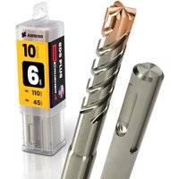 10x Bohrer SDS Plus Schaft - Ø:6 mm - GL: 110 mm
