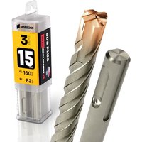 3x Bohrer SDS Plus Schaft - Ø:15 mm - GL: 160 mm