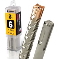 3x Bohrer SDS Plus Schaft - Ø:6 mm - GL: 210 mm