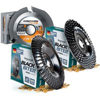 Bayerwald Wood Shaping Set - Black Biter rund, Standard & Flying Shark - Kraftvolle Präzision für kreative Holz- & Materialbearbeitung
