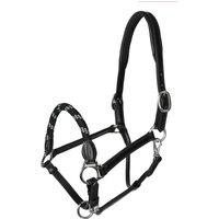 Acavallo Lederhalfter mit ergonomischem Genickschutz Nasenriemen aus Seil