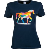 HKM T- Shirt Colourful Horse - blau, Größe XS