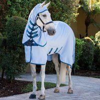 Horseware Amigo Ripstop Hoody Ekzemerdecke - azure blue/navy & electric blue, Größe 155