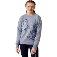 Ariat HW26 Martine Sweatshirt Kinder - blue grey let's play, Größe XS