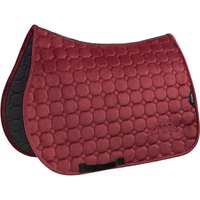 Equiline EQGAULO Samtschabracke und Fliegenhaube Octagon mit Strasssteinen - alpine plum, Größe Dressur (DN)