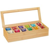 Relaxdays Tea box bamboo