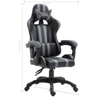 vidaXL Gaming Chair PU Gray (20212)