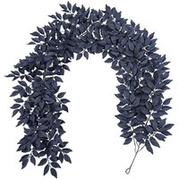 Black Artificial Ivy Vines for Halloween Indoor and Outdoor Decorations