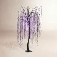 7 Ft Halloween Lighted Tree with 256 Orange and Purple LED Lights