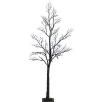 6 Ft Pre-Lit Halloween Twig Tree with 320 Orange and Purple LED Lights