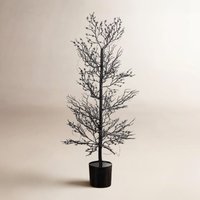3ft Pre-Lit Artificial Halloween Spider Twig Tree with Orange and Purple LED Lights