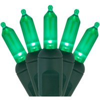 25.5 Ft Green LED String Lights with 50 Steady Glow Bulbs for Indoor and Outdoor Decor