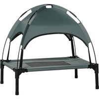 Elevated Dog Cot Bed with UV Protection Canopy and Portable Foldable Frame