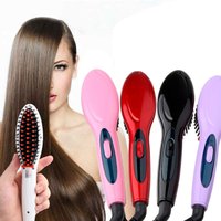 Electric hair straightener brush