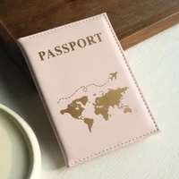 Slim Passport Holder with Cove Map Design Portable Travel Essential