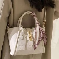 Womens Pleated PU Leather Bucket Tote Bag with Crochet Detail