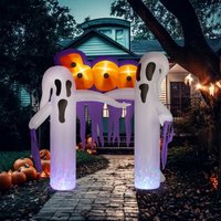 Halloween Inflatable Ghost Archway with LED Lights for Outdoor Decorations
