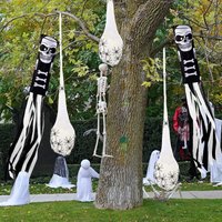 Halloween Hanging Spider Egg Sac Decorations with Purple LED Lights