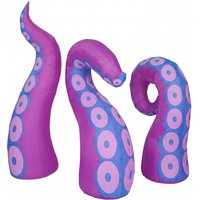 Halloween Inflatable Octopus Tentacle Decorations with Purple LED Lights