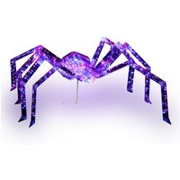 Lighted Halloween Spider Decoration with Purple LED Lights