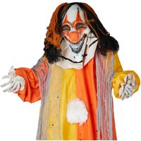 Halloween Animatronic Clown Ghost with Sound Activation and Red LED Lights