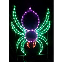 Spooky Spider LED Halloween Lighted Display with Metal Frame