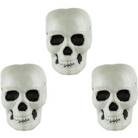 Halloween Skull Decorations Ivory Plastic Skulls for Indoor and Outdoor Decor