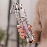 Healing Quartz Crystal Water Bottle for Wellness & Energy Balance