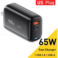 65W GaN USB-C Fast Charger with PPS and Quick Charge for Laptops and Smartphones