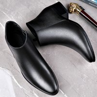 Men's Genuine Leather Chelsea Boots – Pointed Toe British Style Ankle Boots