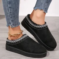 Women's Winter Ankle Snow Boots with Plush Lining and Faux Suede Upper