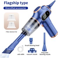 Cordless Handheld Car Vacuum Cleaner with HEPA Filter and 60W Power