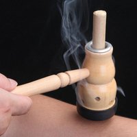 Wooden Gourd Moxibustion Massage Box for Belly Warming and Relaxation Therapy