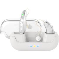 Rechargeable Behind the Ear Hearing Aids with Noise Cancelling & 144H Charging Case