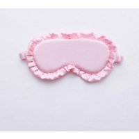 Silky Ruffle Faux Silk Sleep Mask for Women Light Blocking Soft Breathable Eye Cover