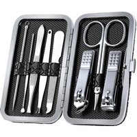 Precision Stainless Steel Manicure & Pedicure Grooming Kit with Nail Care Tools