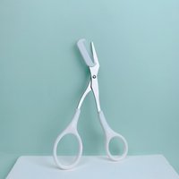 Precise grooming tool for creating perfect eyebrows, pink eyebrow trimming scissors, built in comb stainless steel