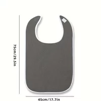 Waterproof Terry Bibs with Pocket for Adults, New Coated Reusable Apron for Elderly & Disabled Men and Women