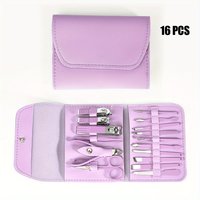 Manicure Set with Nail Clippers and Cuticle Nipper Travel Case