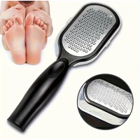 Stainless Steel Foot File Professional Callus Remover Anti-Splash Ergonomic Pedicure Tool